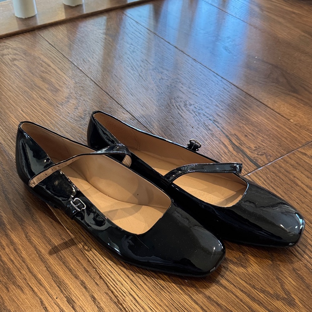 Copper Key Black Patent Flats